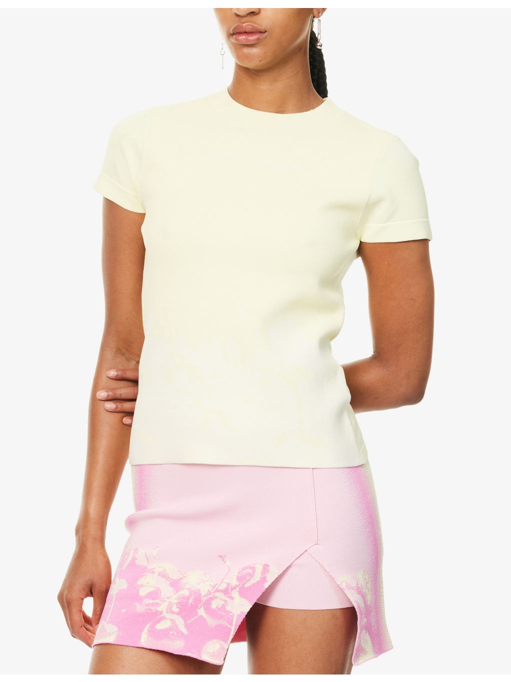 Ellie UV Reactive Round-Neck Stretch-Woven T-Shirt - 3