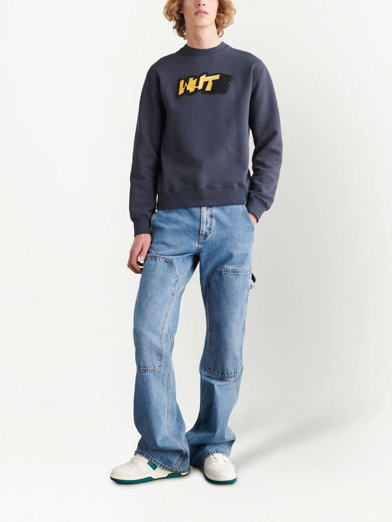 Off-White logo-print crew neck sweatshirt outlook