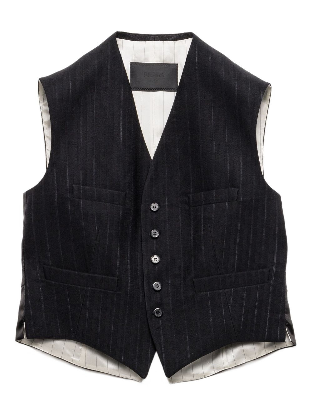 pinstripe five-button vest - 1
