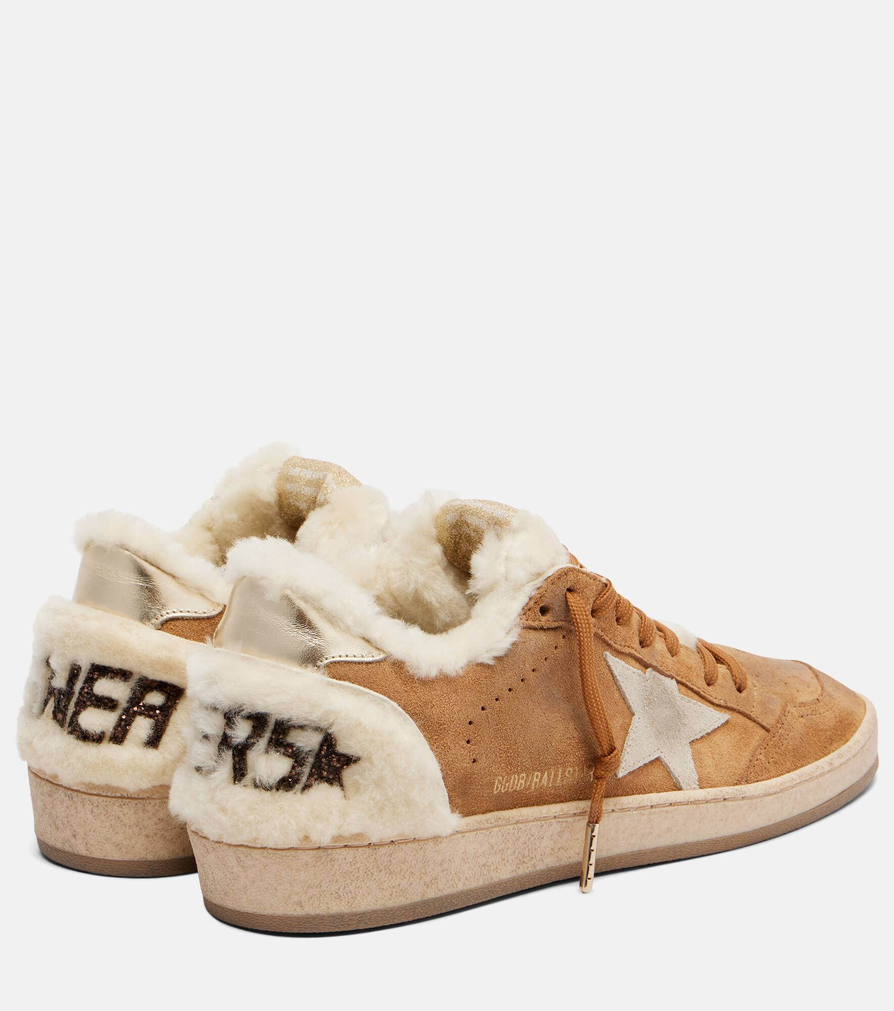 Ball Star shearling-trimmed suede sneakers - 2