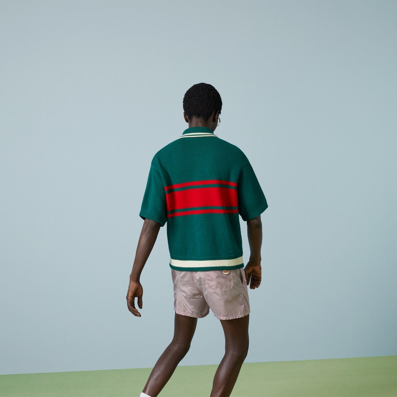 Wool cashmere polo shirt 6