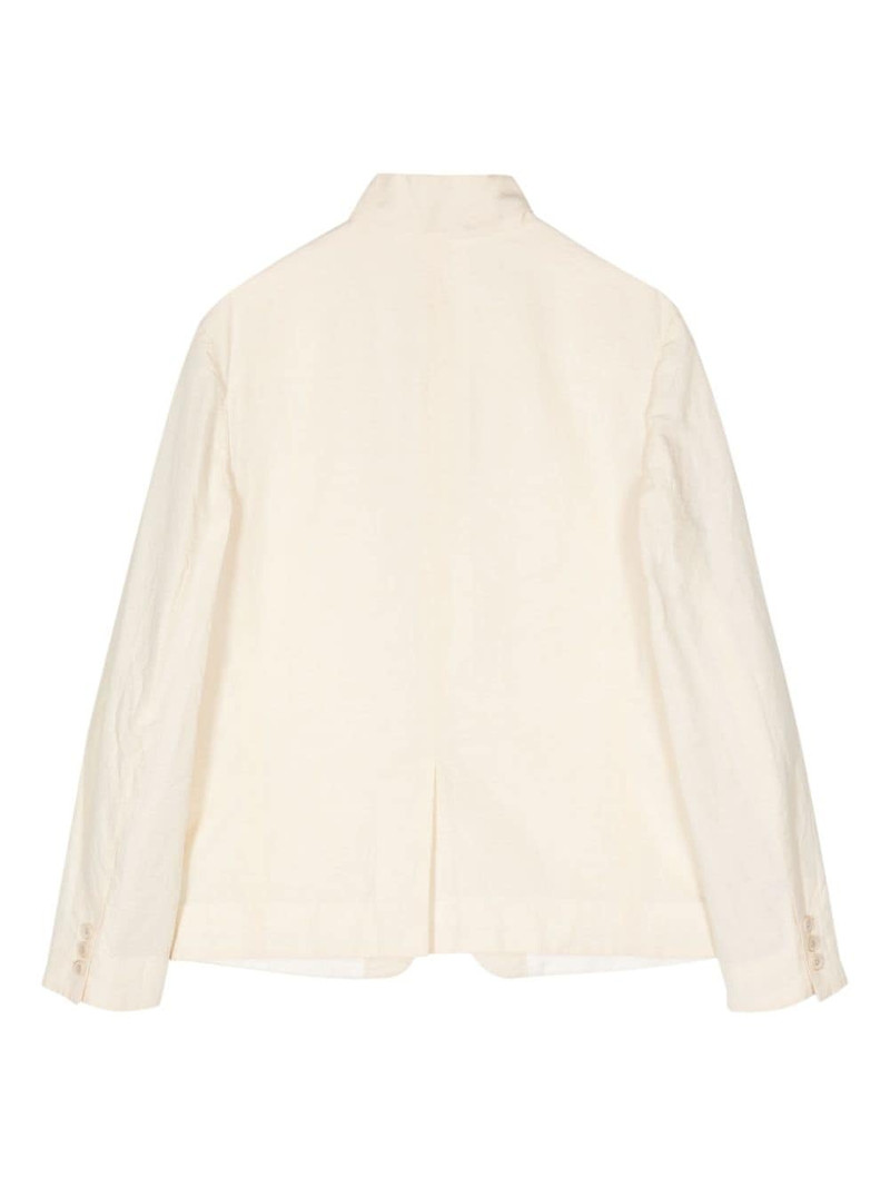 Forme D'Expression crinkled-finish button-up shirt jacket outlook