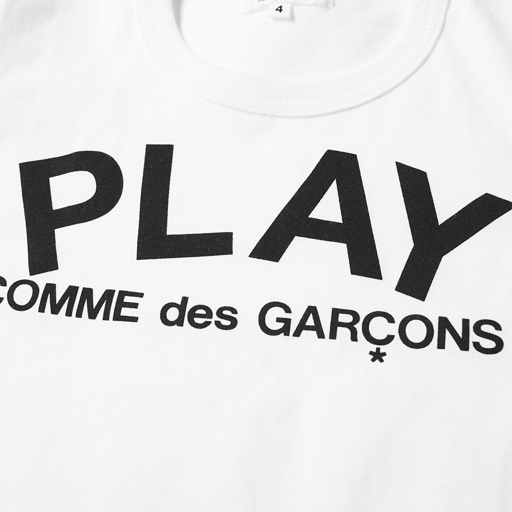 Comme des Garcons Play Kids Logo Text Tee - 2