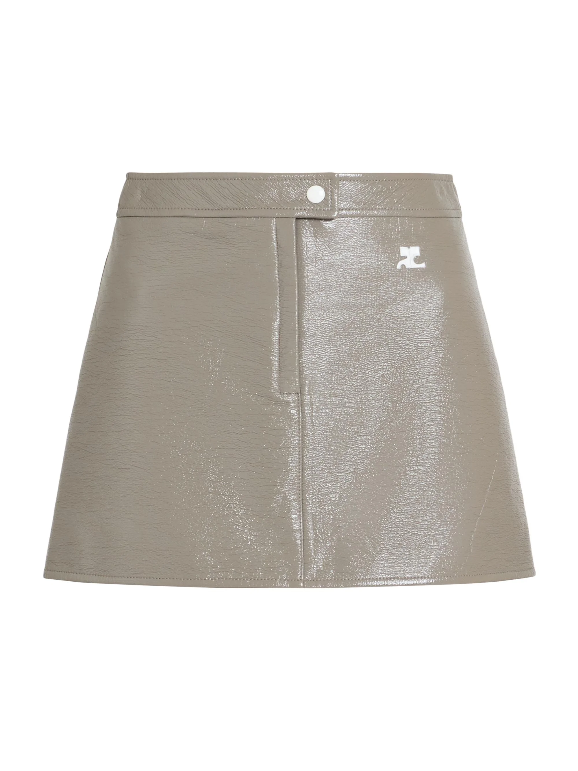 Women's Vinyle Reedition Miniskirt - Light Mocha - 1