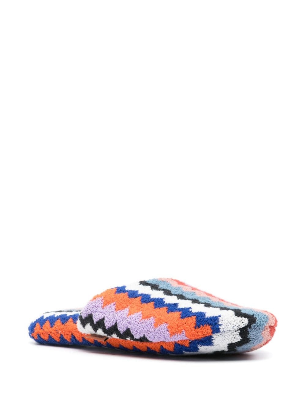 zigzag-motif slippers - 2