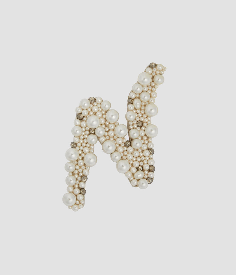 PEARL ALPHABET BROOCH N 1