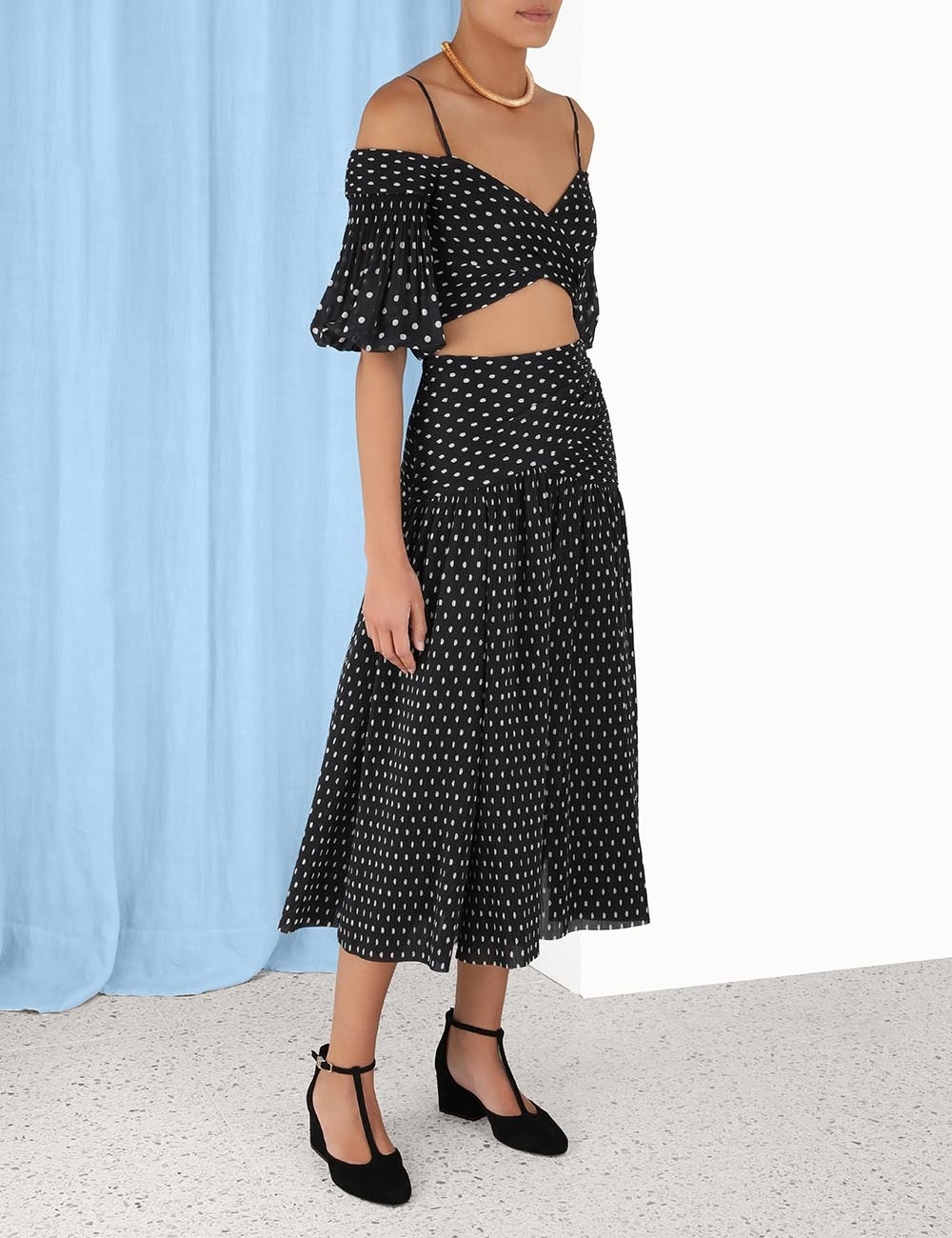 PLEATED MIDI SKIRT - 3