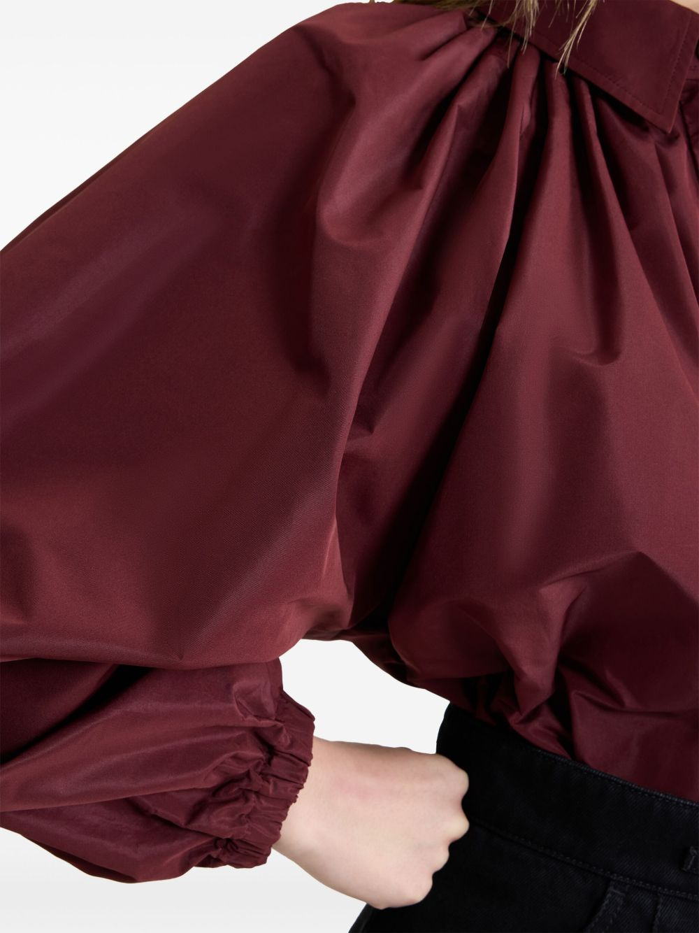 bubble-sleeve collared blouse - 5