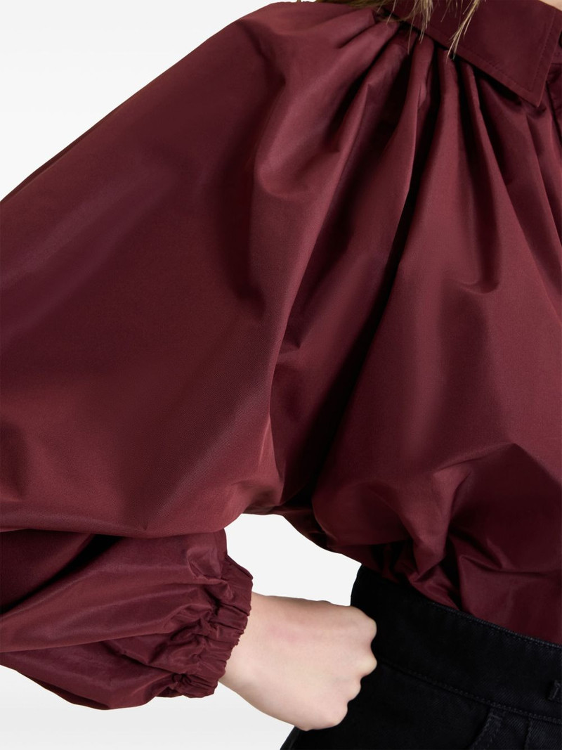 bubble-sleeve collared blouse 5