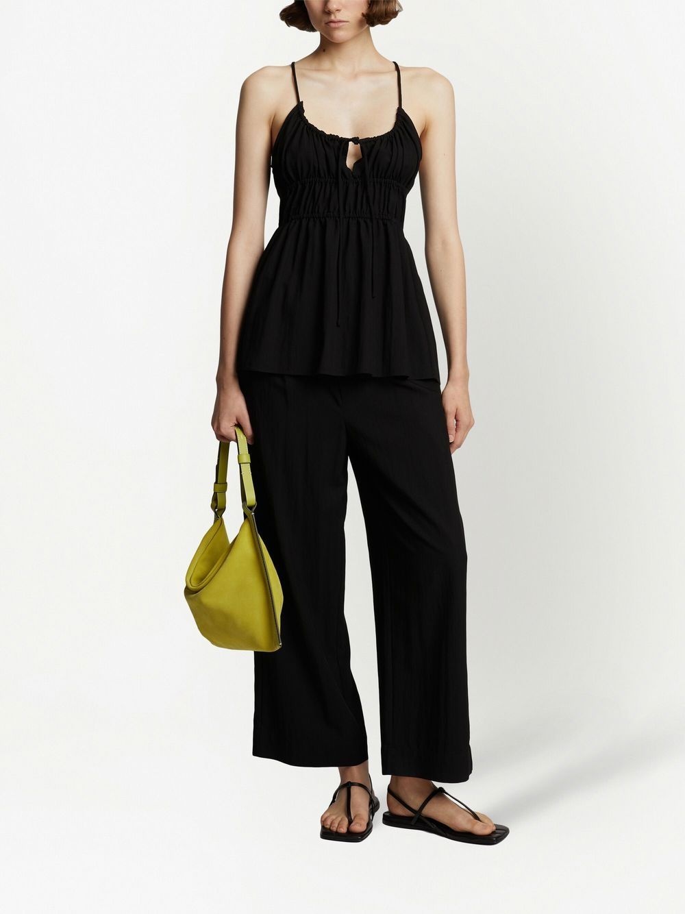 draped suiting ruched top - 2