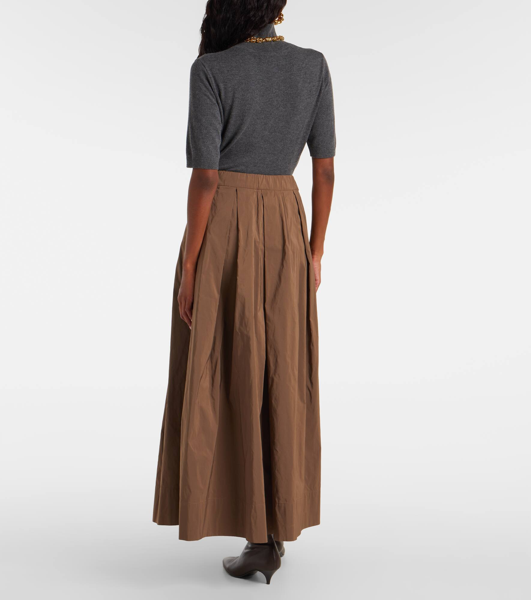 Aloe cotton-blend maxi skirt - 3