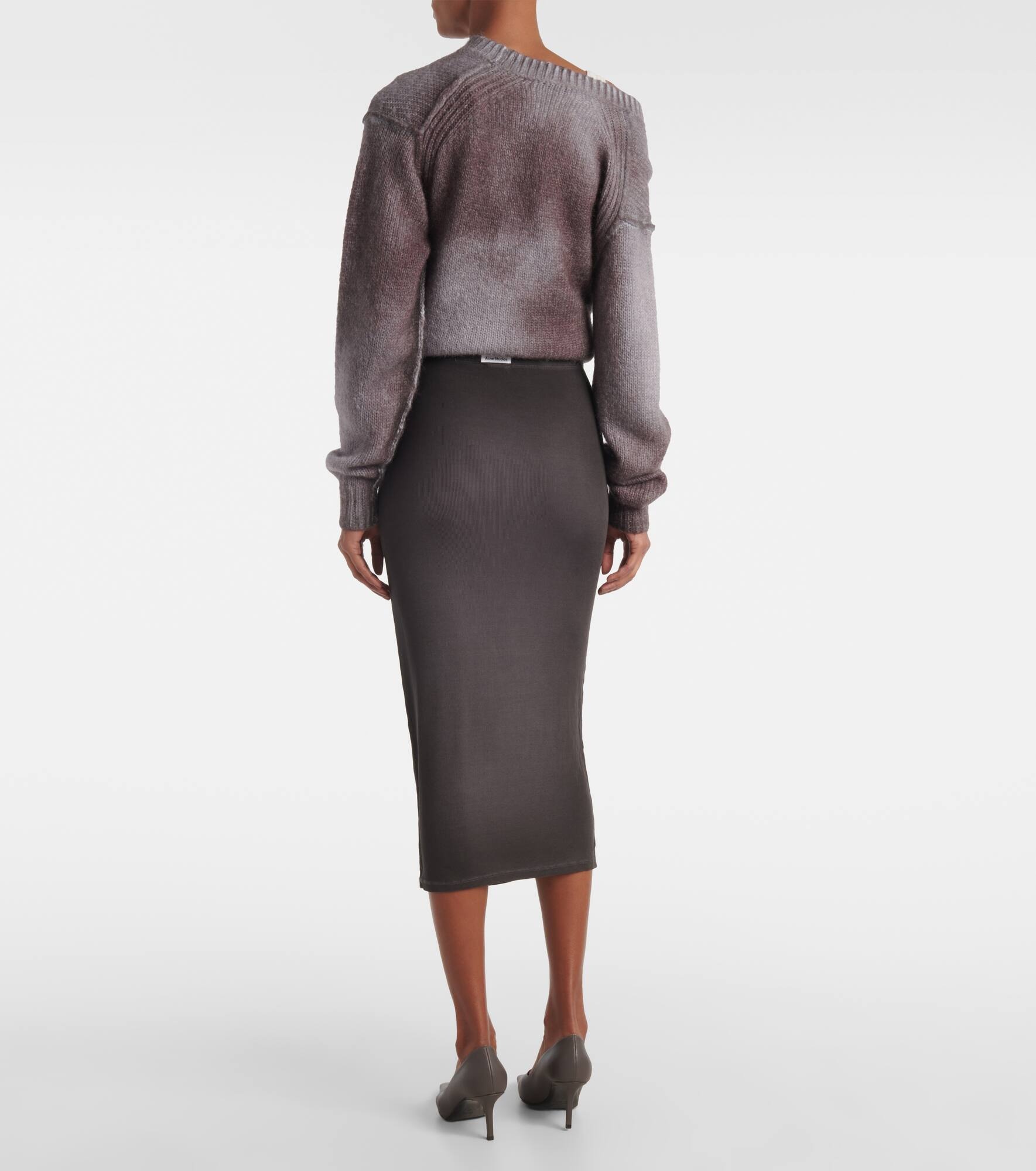 Mid-rise midi skirt - 3