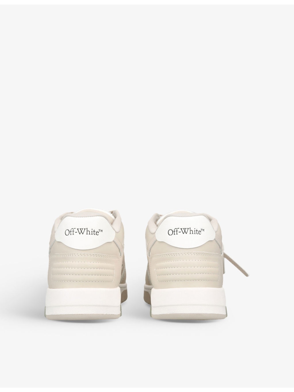 Out Of Office logo-embroidered leather low-top trainers - 4