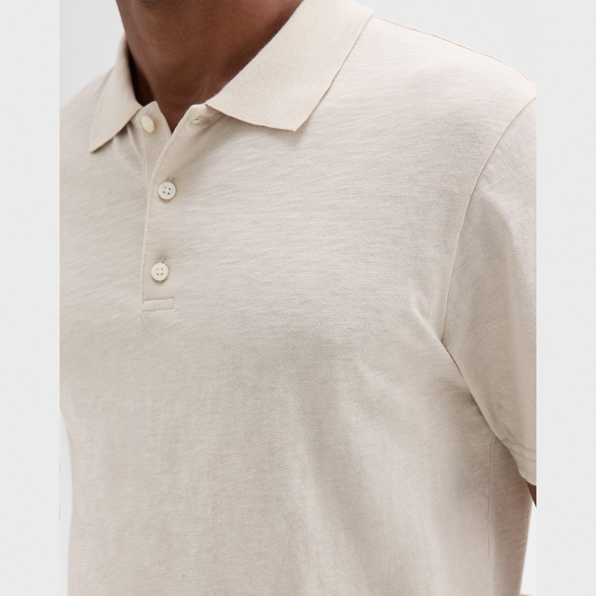 Bron Polo Shirt in Cosmos Slub Cotton - 5