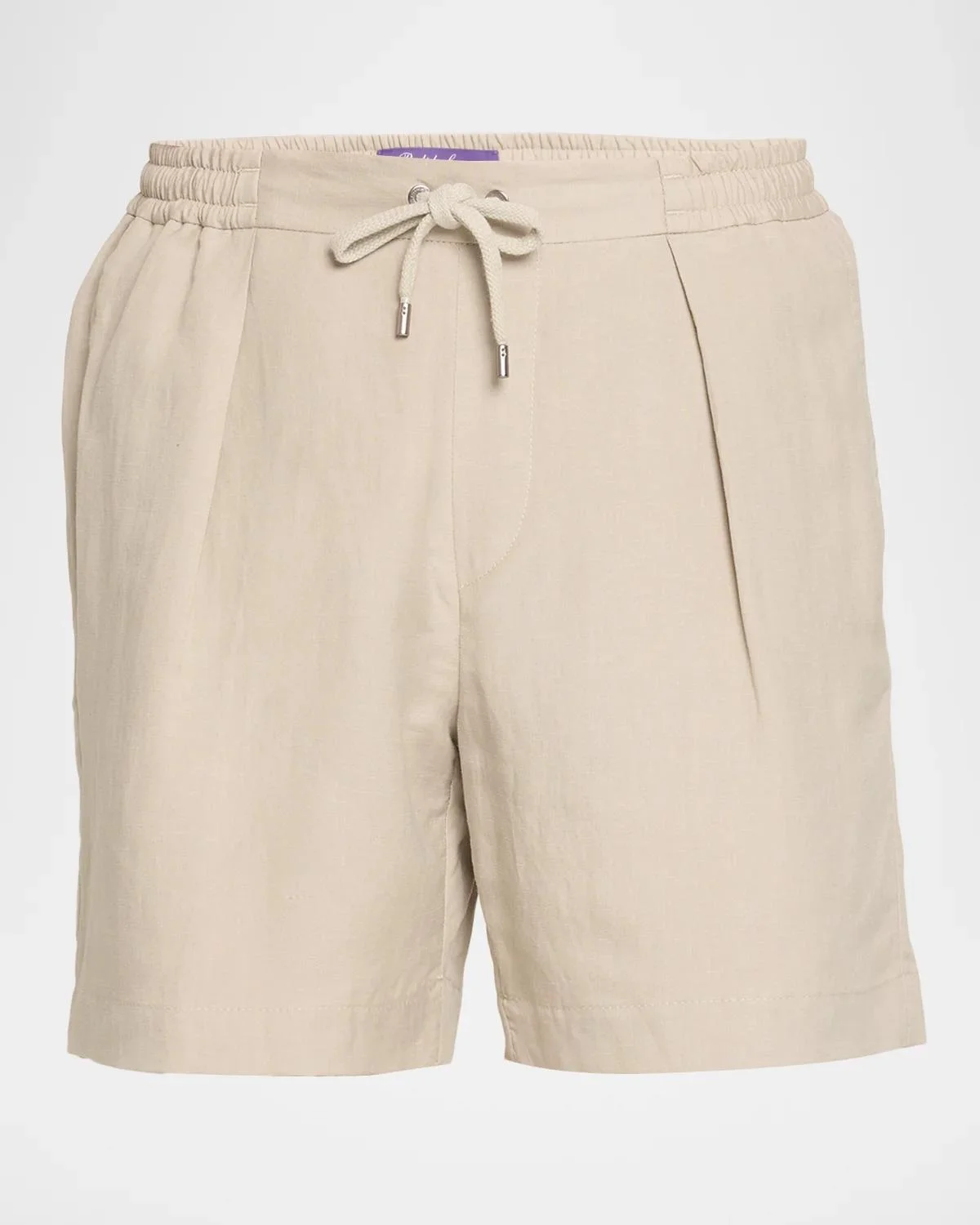 Men's Silk-Linen Drawstring Shorts - 1