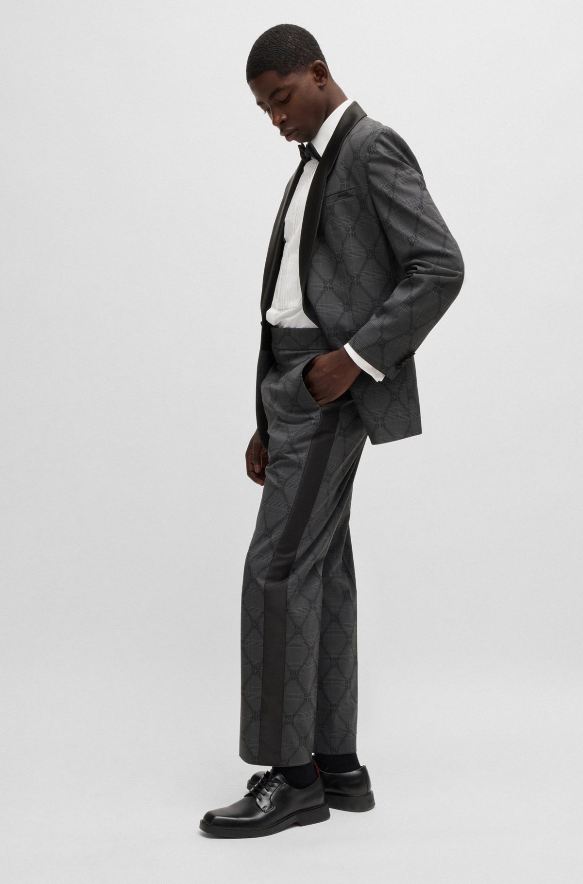 MODERN-FIT TUXEDO IN CHAIN-PRINT TWILL - 5