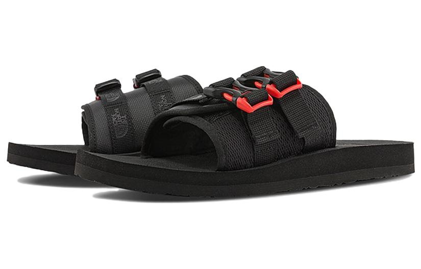 (WMNS) THE NORTH FACE Trekking Base Camp Strap Slides 'Black Red' 819W-IH7 - 2