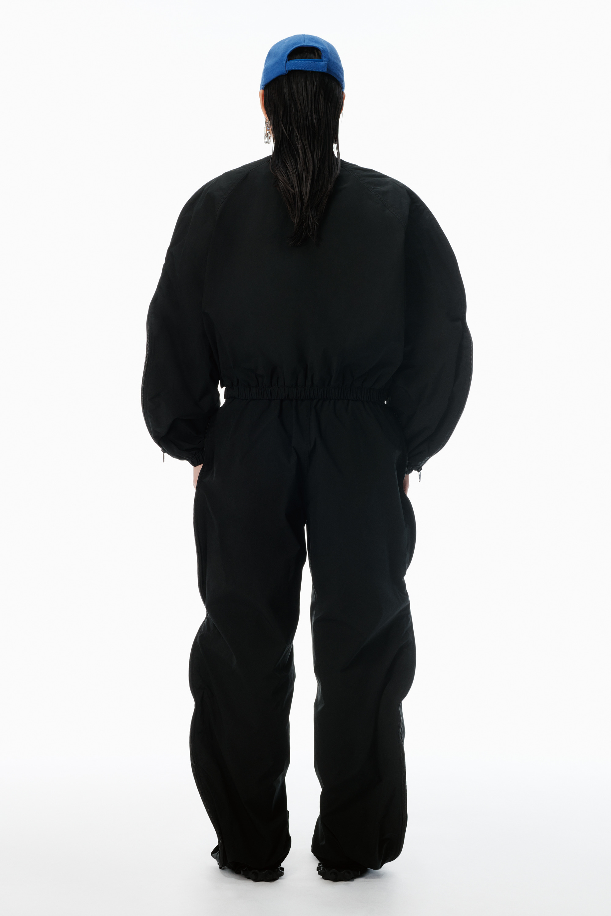 Black Oversized Track Jacket - 4