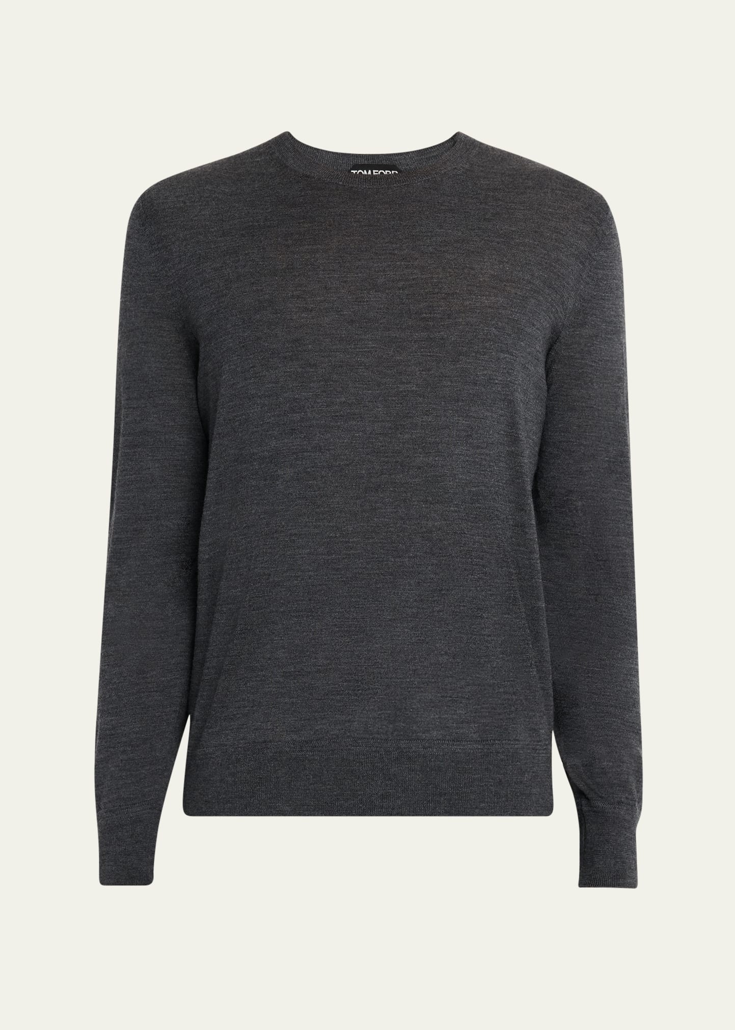 Men's Fine Gauge Wool Crewneck Sweater - 1