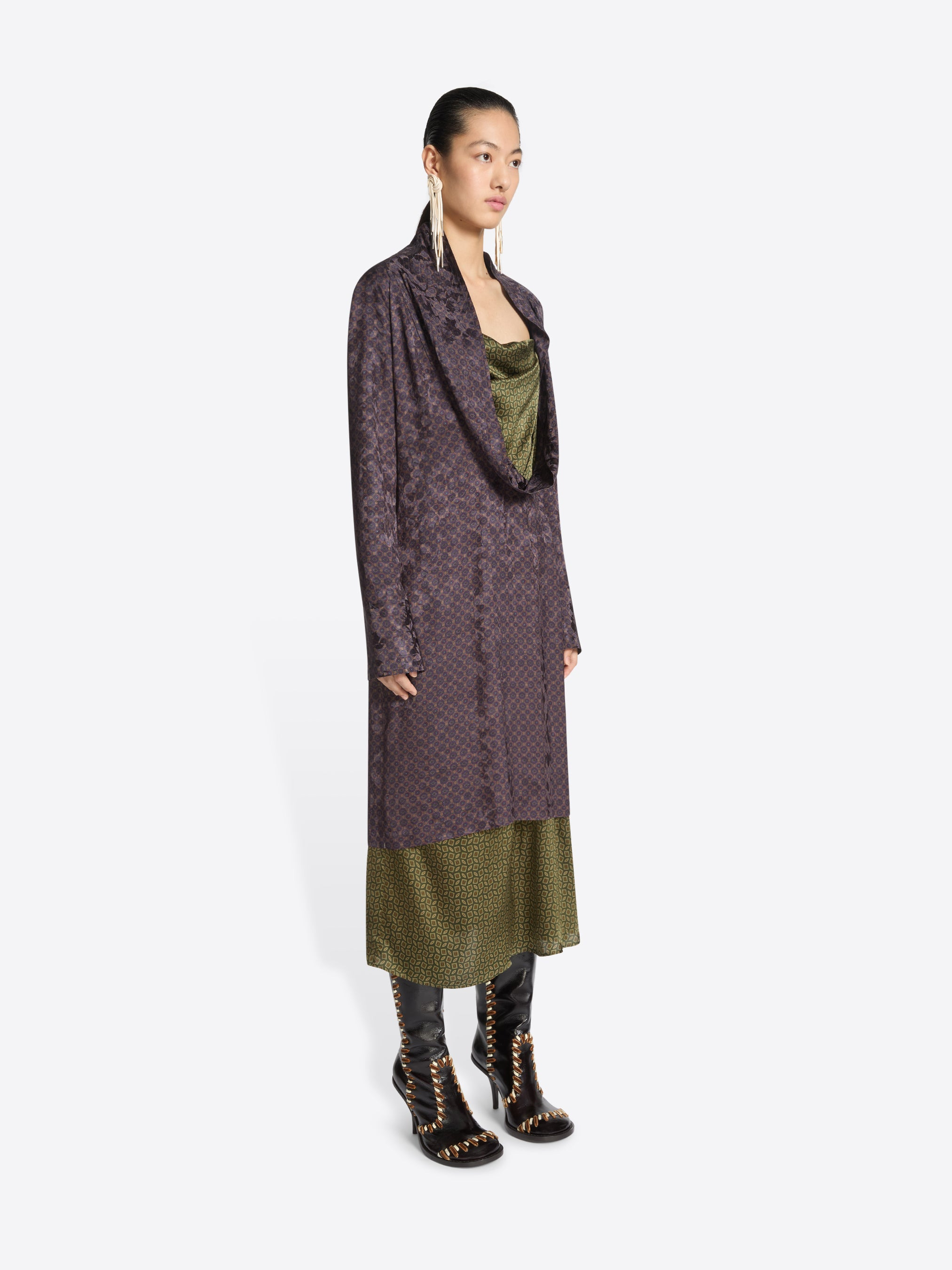 DOUBLE LAYERED VISCOSE DRESS - 3