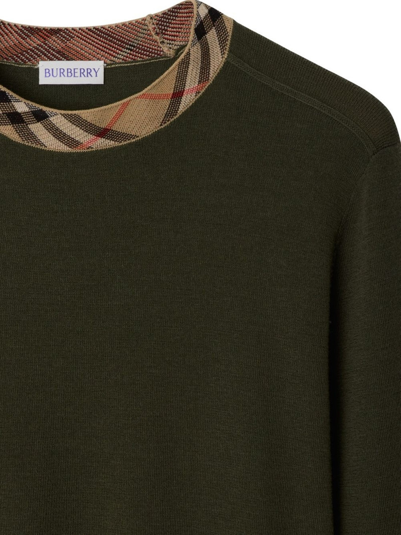 Burberry Vintage Check-trim jumper outlook