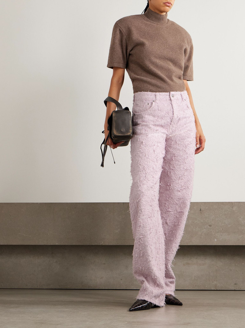 HAIKURE Bibi brushed high-rise barrel-leg jeans Pink outlook