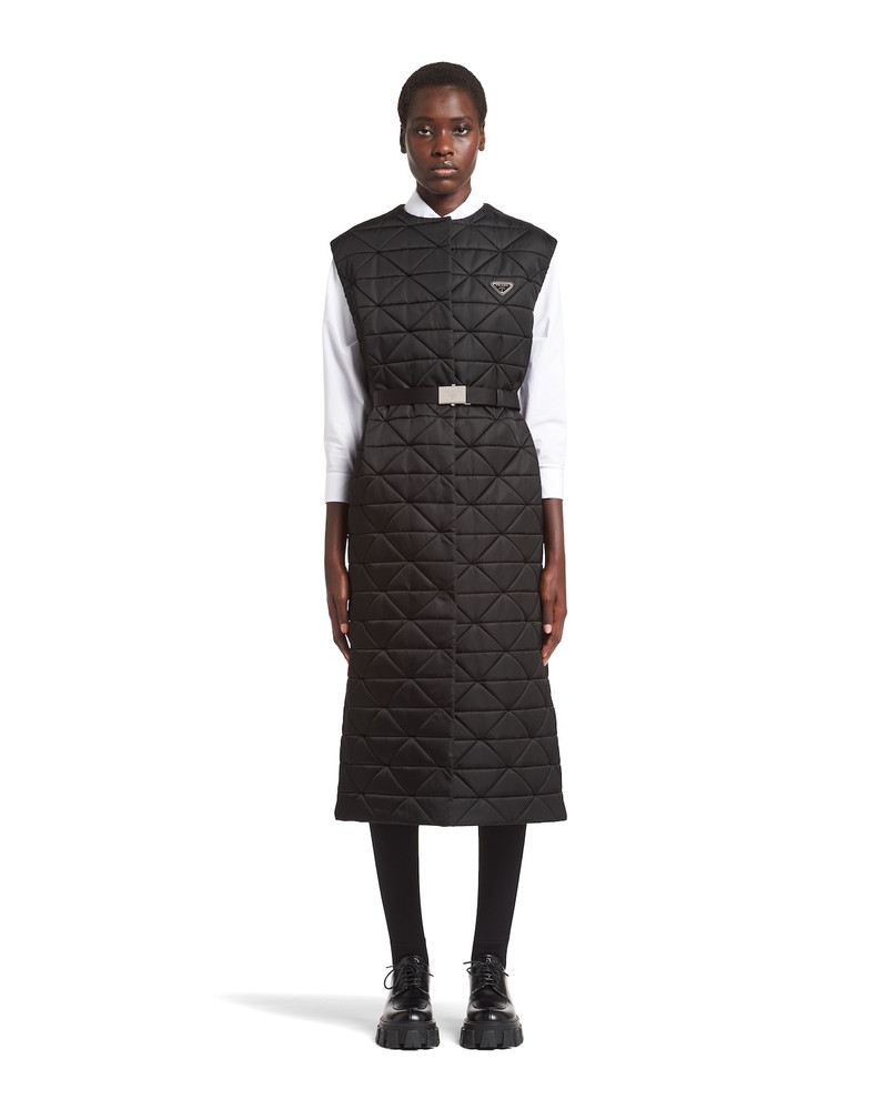 Prada Re-Nylon Gabardine sleeveless trench coat outlook