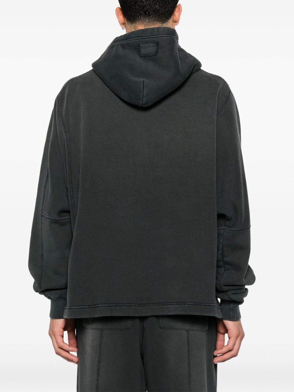 seam-detail hoodie - 4