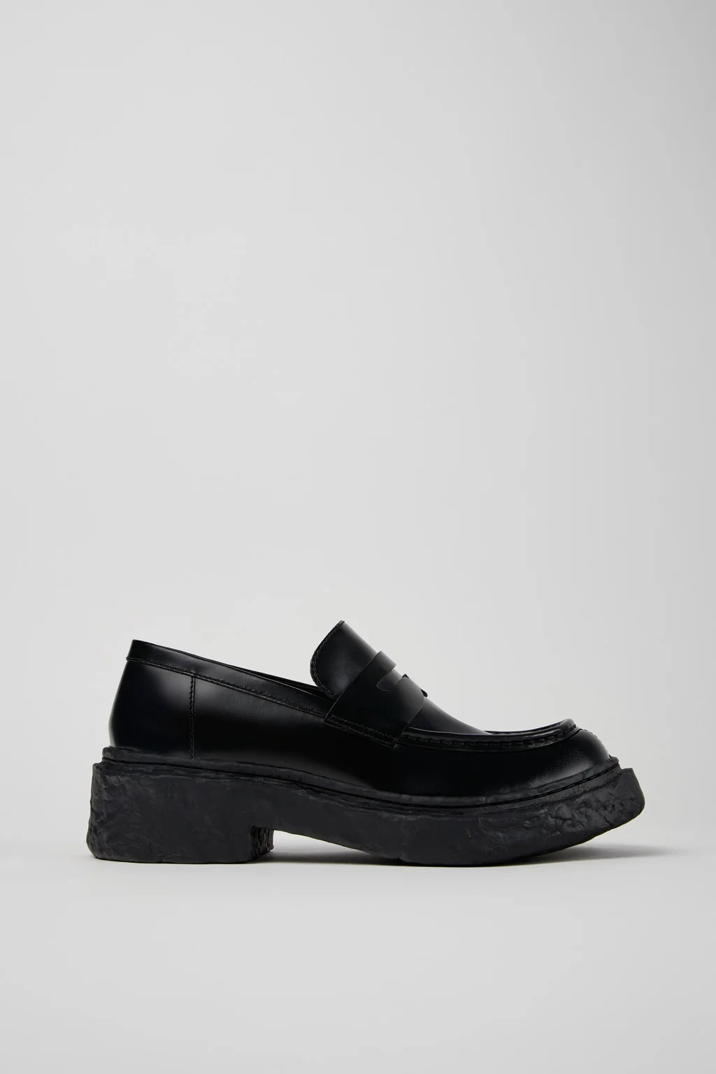 Black Leather Loafers - 1