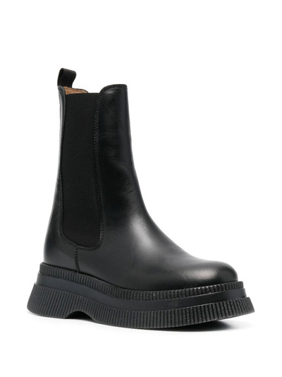 GANNI Creepers leather Chelsea boots outlook