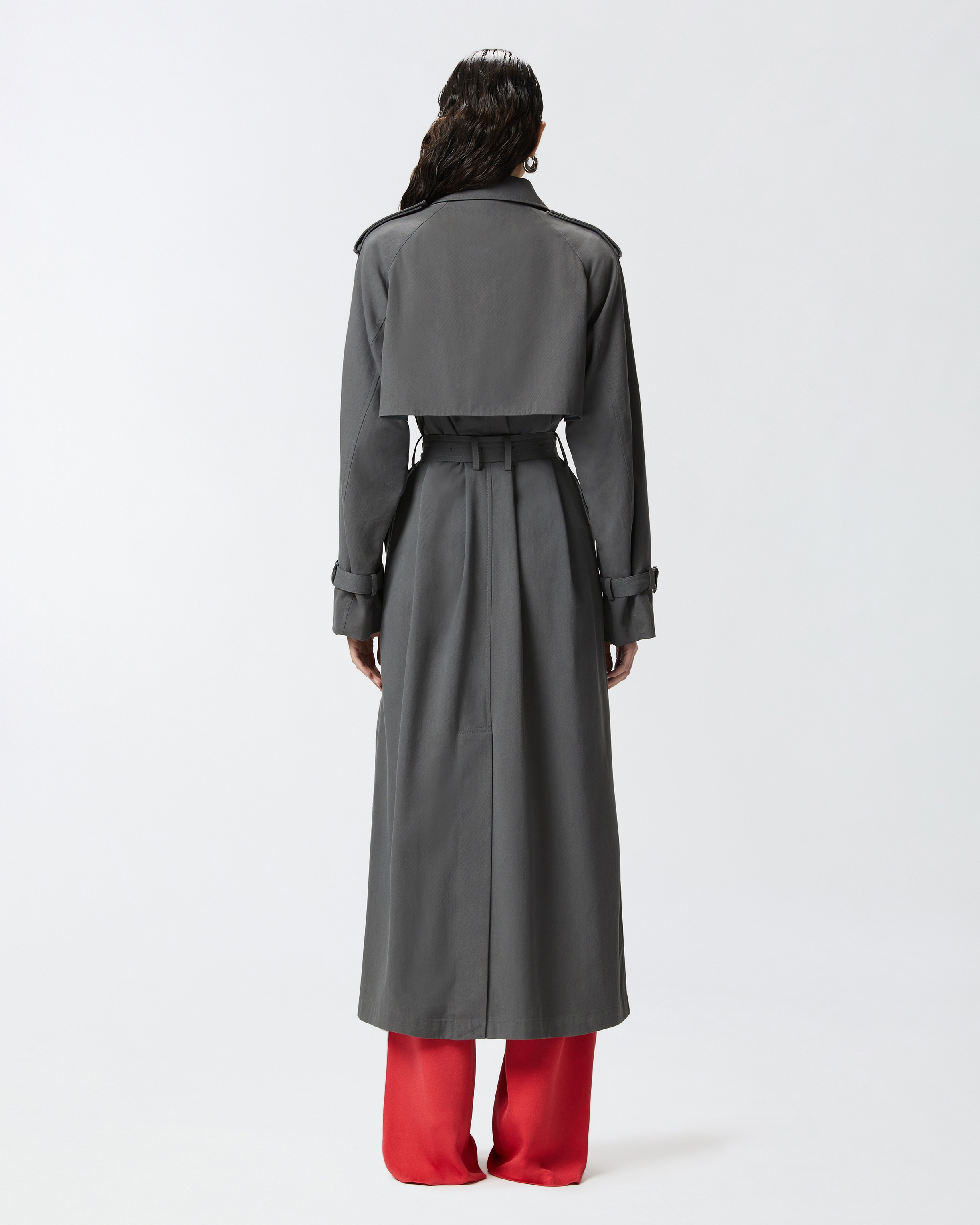 CLASSIC FADED COTTON TRENCH COAT - 4