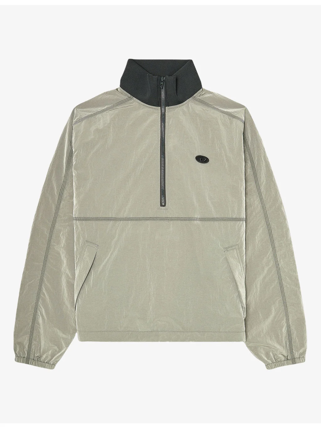 Half-Zip Crinkle Nylon Jacket - 1