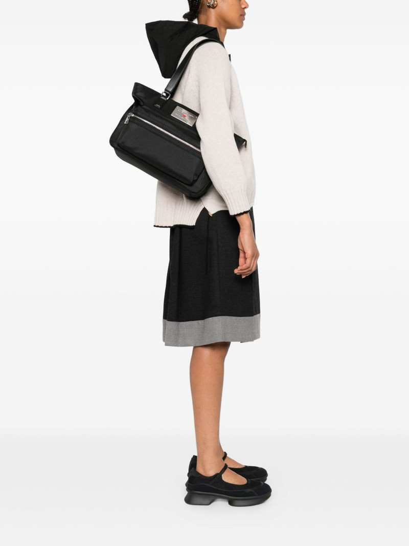 Moschino logo-plaque tote bag outlook