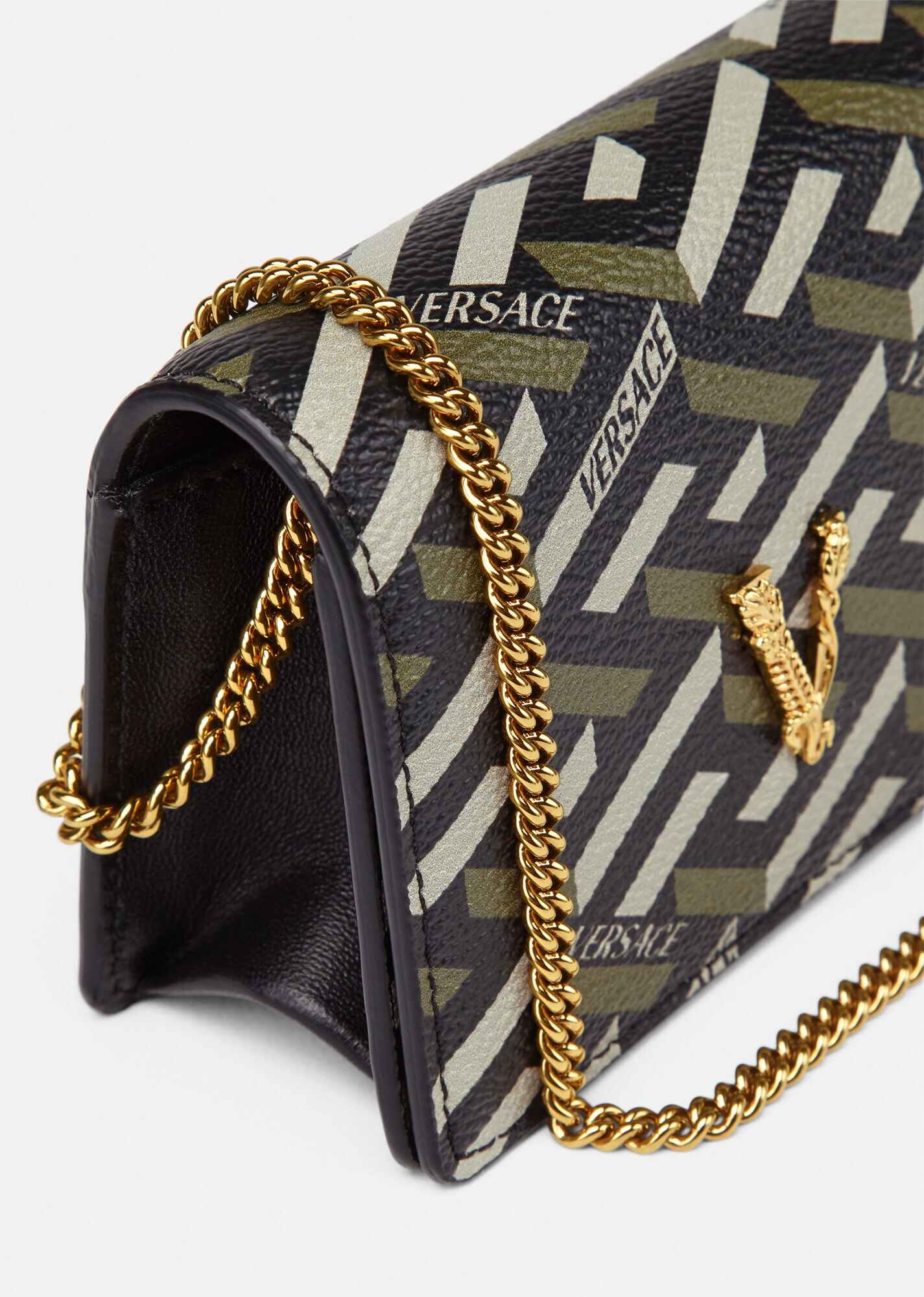 Virtus La Greca Print Mini Chain Wallet - 6