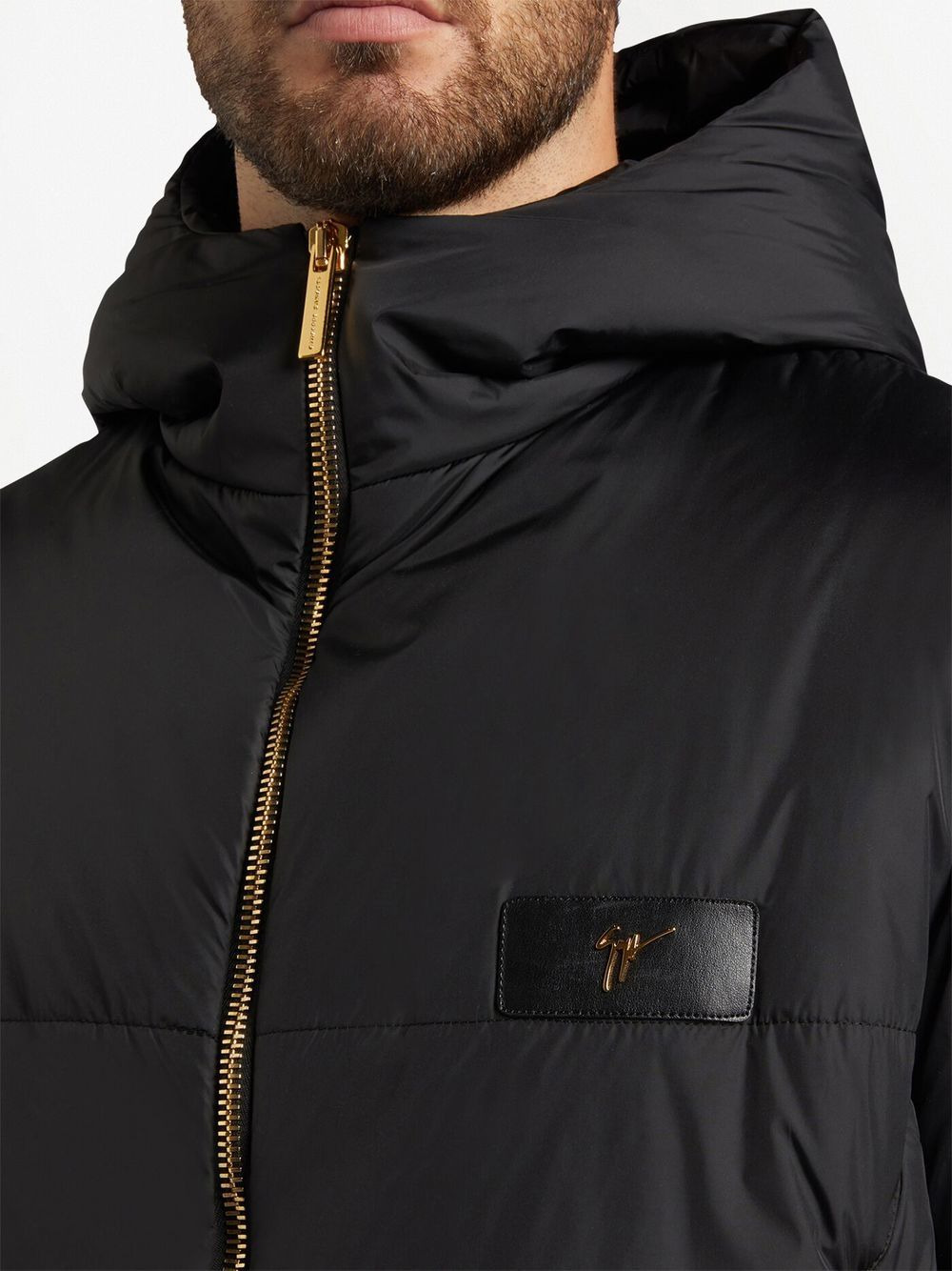 embroidered-logo zip-up bomber jacket - 5