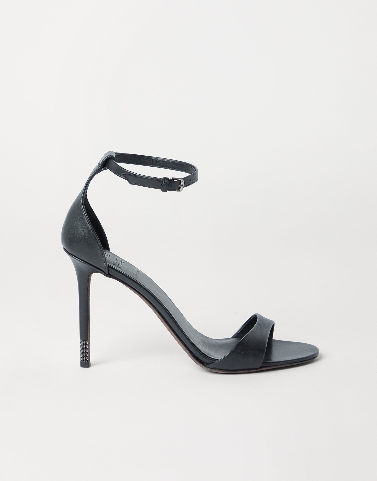Nappa leather heels with monili - 5