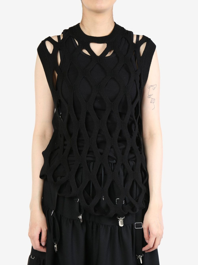 BLACK COMME des GARÇONS mesh knit top outlook
