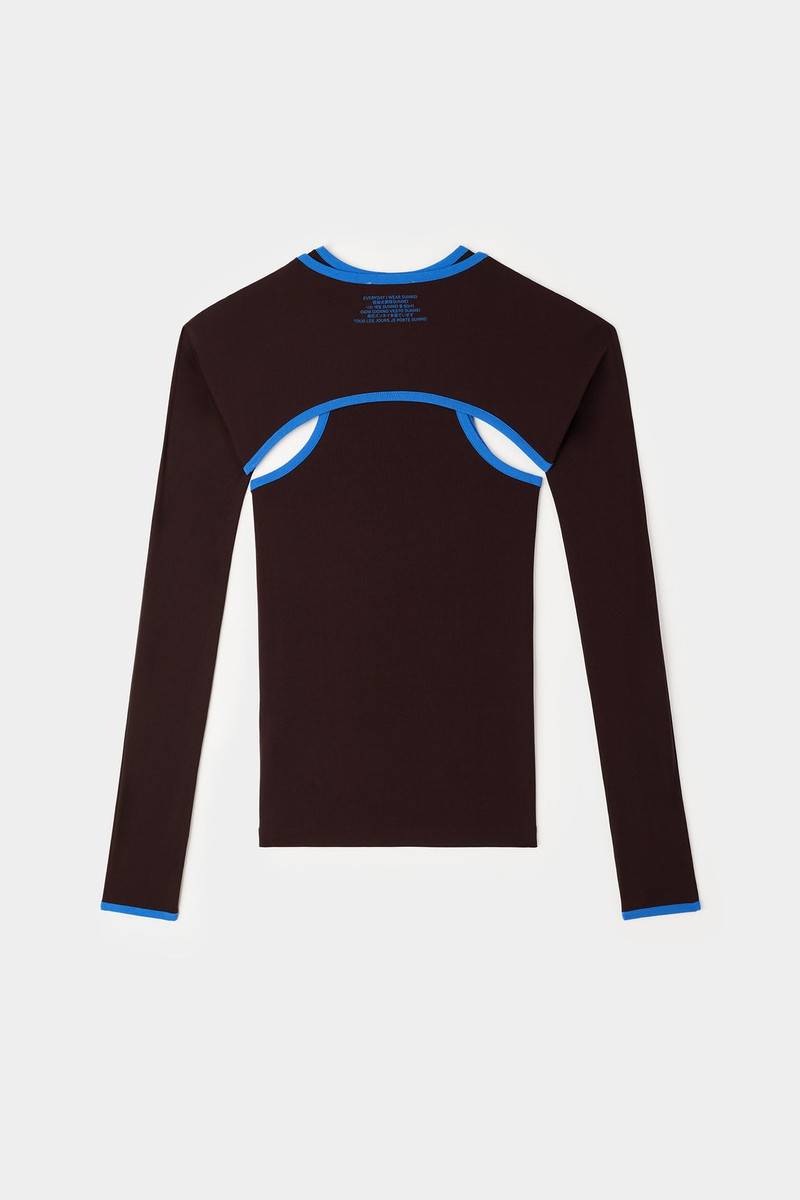 SUPER STRETCH COMBINED LONGSLEEVE TOP / chocolate plum 3