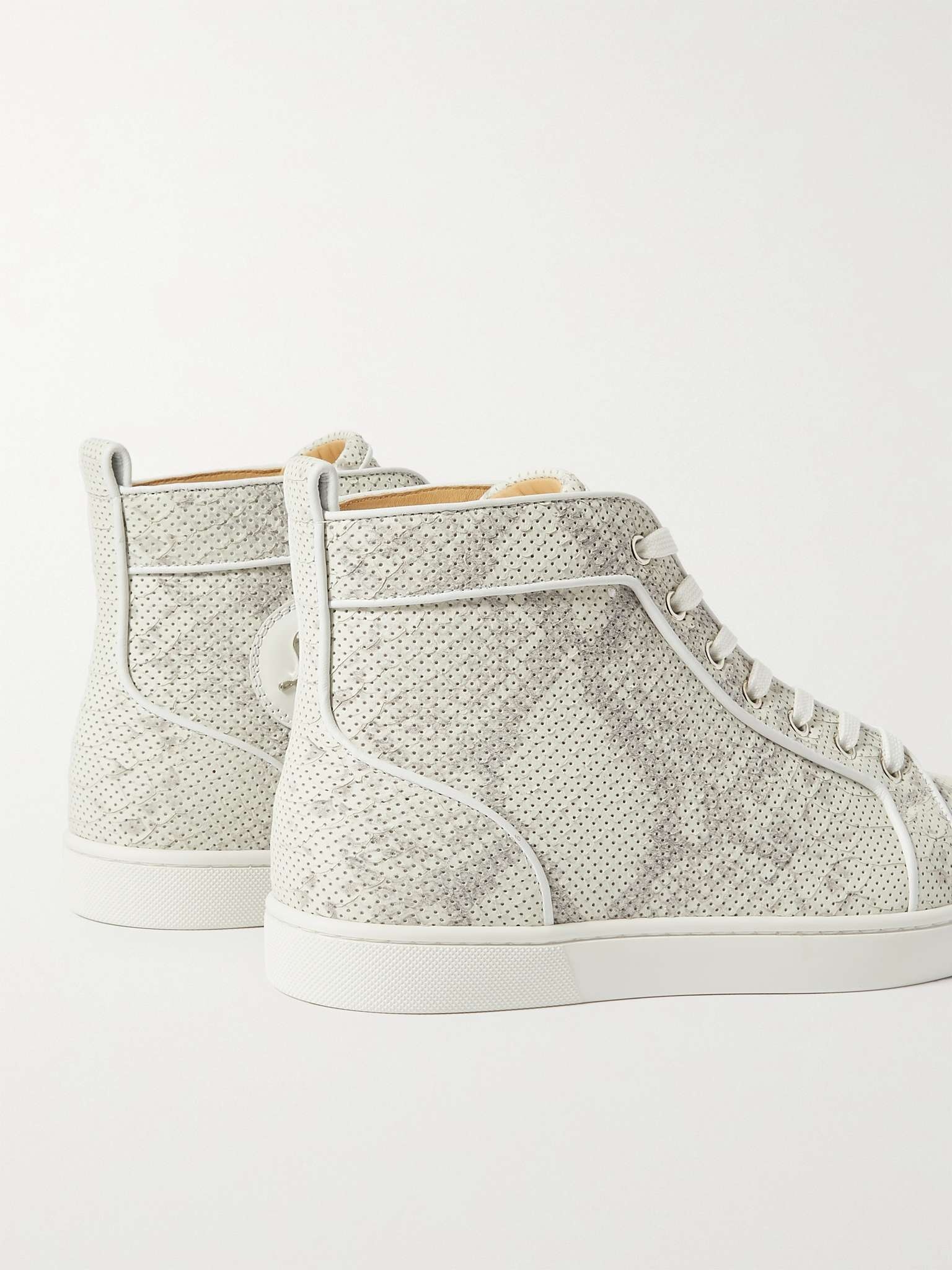 Louis Perforated Snake-Effect Leather High-Top Sneakers - 5