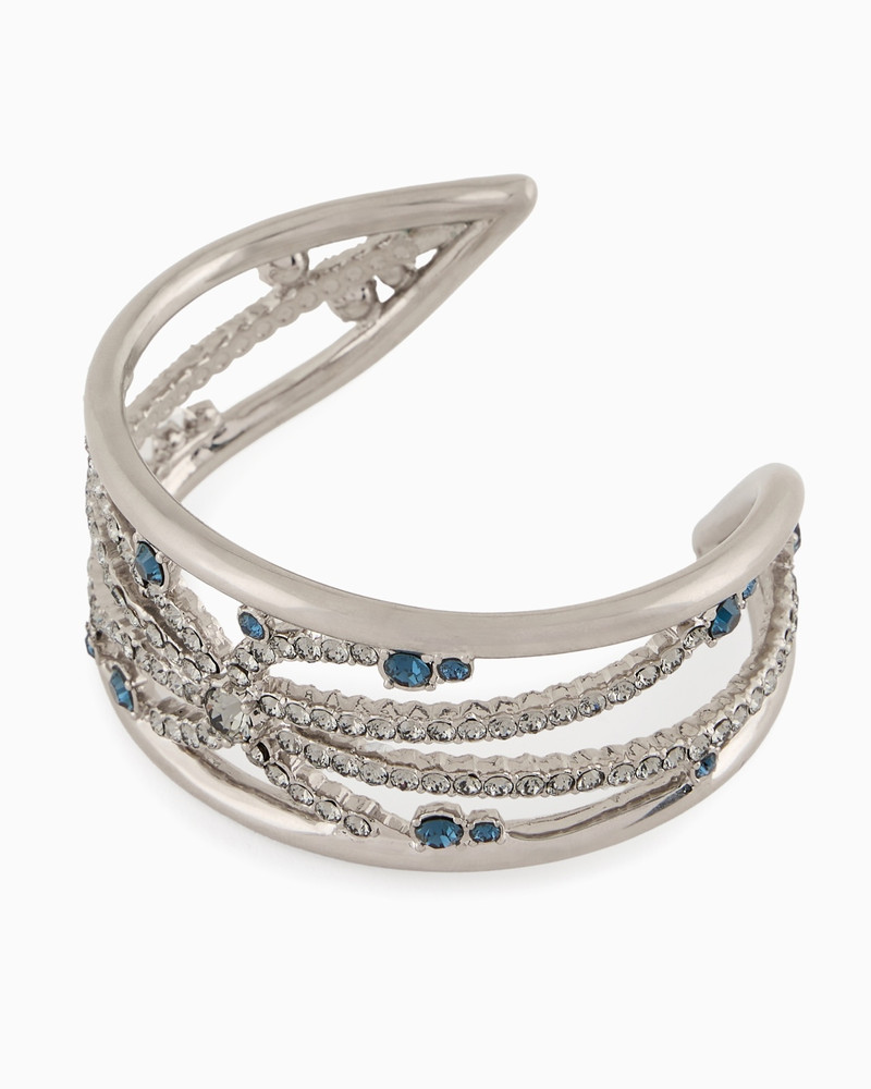 GIORGIO ARMANI BRASS AND SWAROVSKI CRYSTAL BANGLE outlook