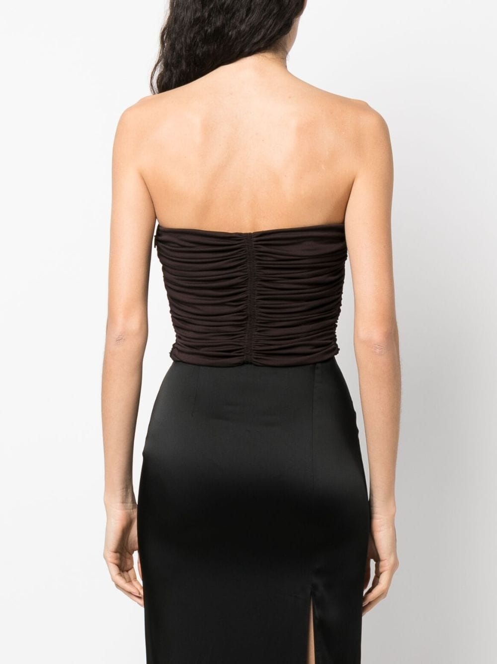 ruched strapless top - 4