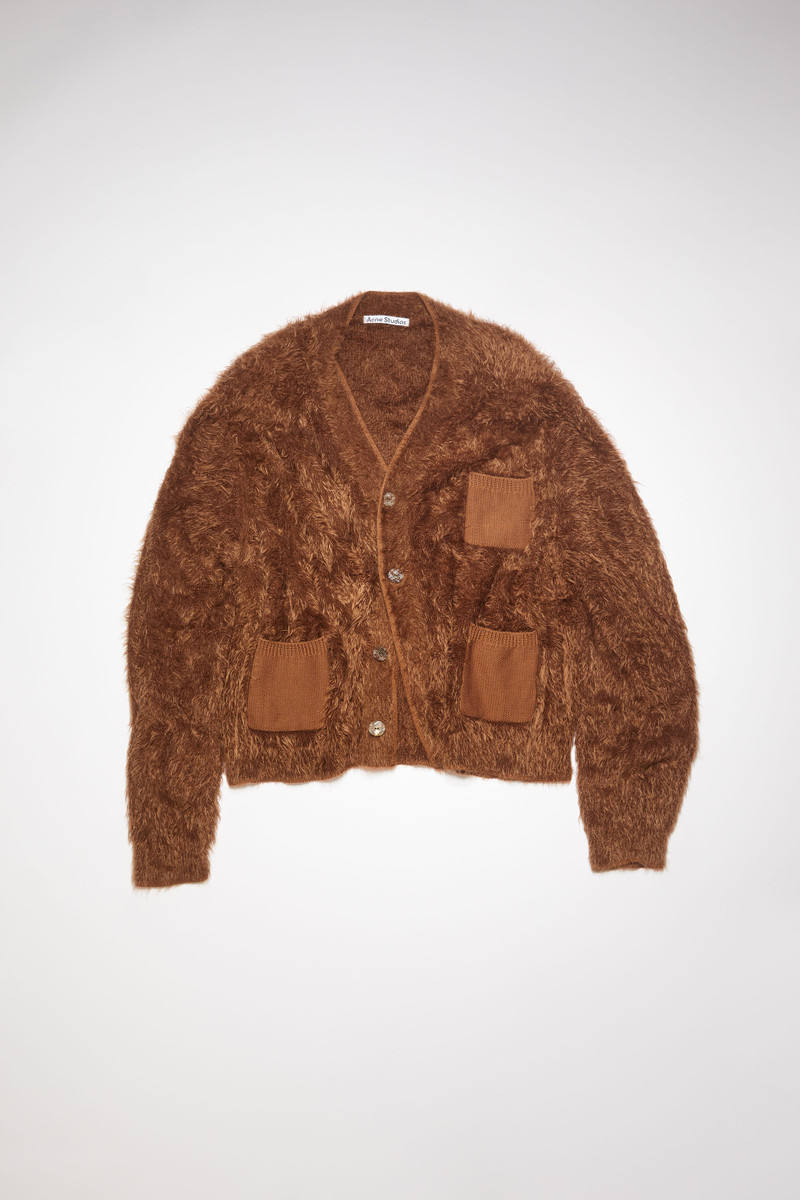 Knitted cardigan - Tobacco brown 1
