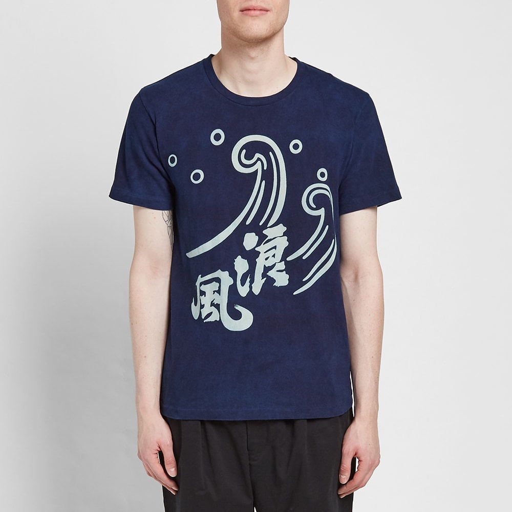 Blue Blue Japan Namikaze Pattern Bassen Tee - 4