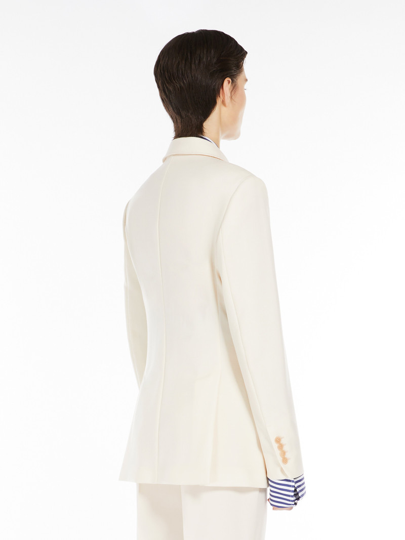 CHIFFON Double-breasted blazer in wool and mohair canvas 4