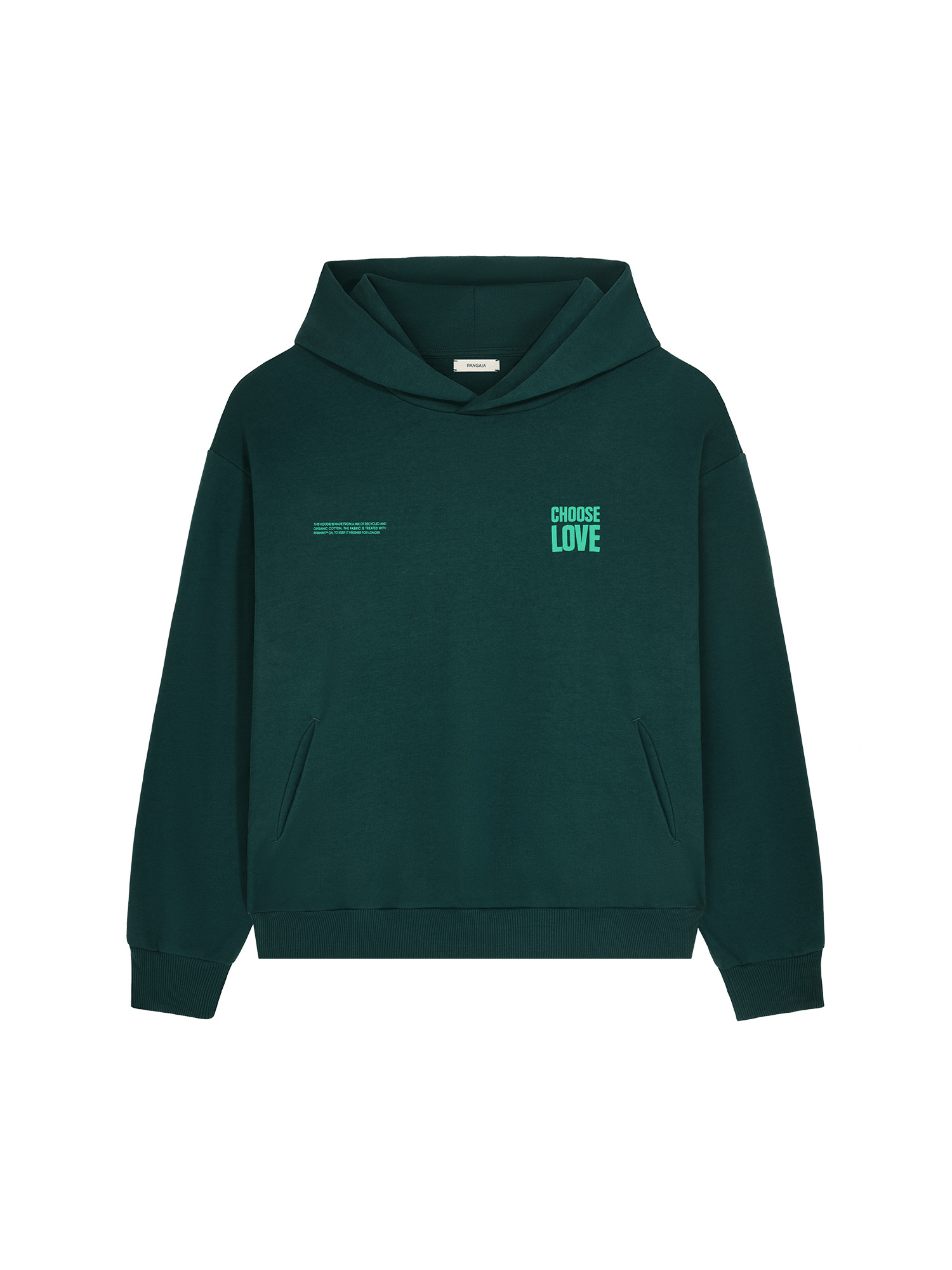◆PANGAIA◆Choose Love Heavyweight Hoodie PANGAIA Womens Choose Love Heavyweight Hoodie - Foliage