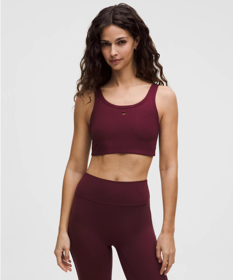 Nulu Ribbed Scoopneck Bra Light Support, B/C Cup *Heart 1