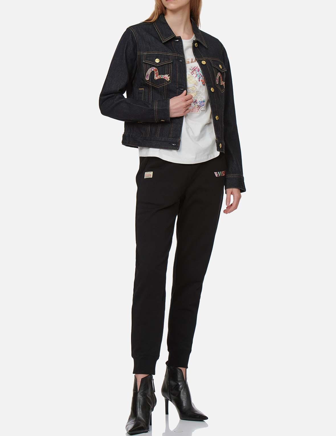 MOONLIGHT DRAGON EMBROIDERED DENIM JACKET - 7
