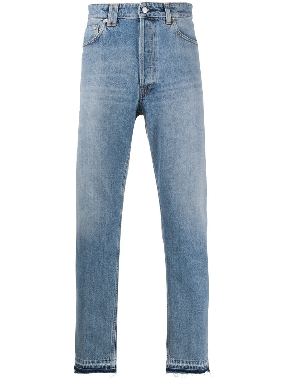 stonewashed tapered jeans - 1