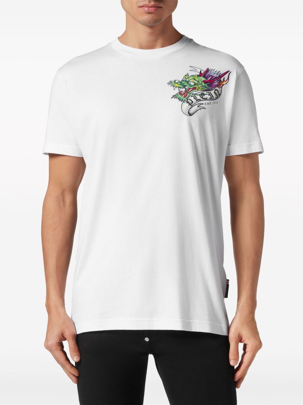 Tattoo-print cotton T-shirt - 3