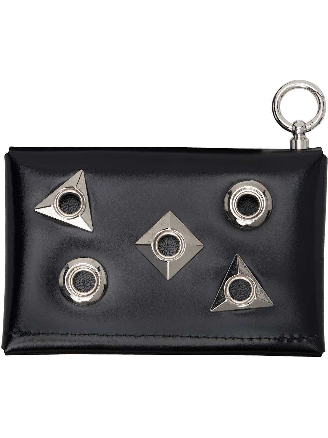 TOGA VIRILIS Black Metal Motif Card Holder | REVERSIBLE